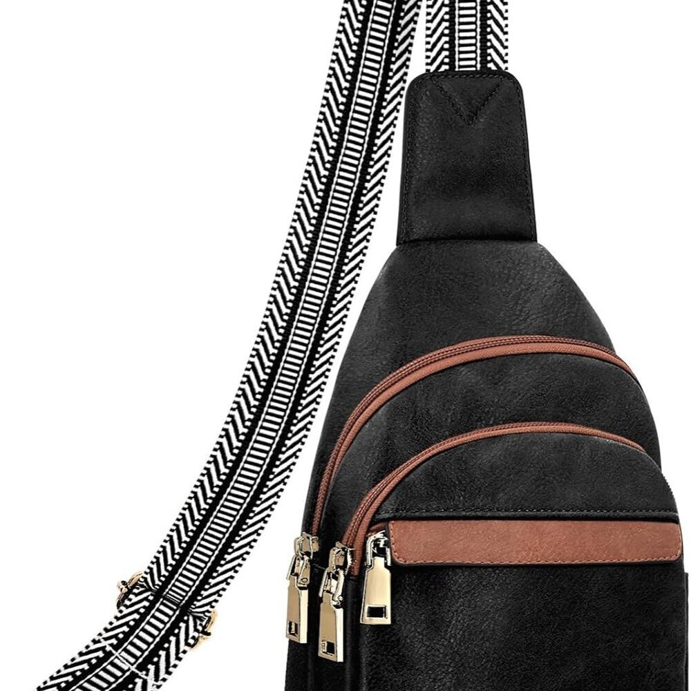 Small Sling Bag Women Vegan Pu Leather Lightweight Travel Daily Use